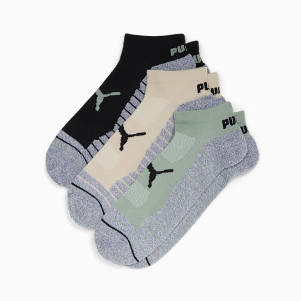 Chaussettes basses moitié tissu éponge sélectionnées, homme (paquet de 3), OLIVE / KHAKI, extralarge